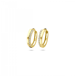 9k klapoorringen zirkonia 12 mm - 42026