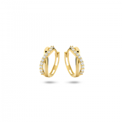 9k klapoorringen zirkonia 12,5 mm - 42028