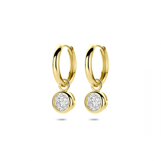 9k oorringen zirkonia 20 mm - 42031