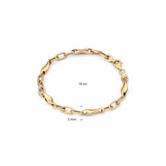 ZILVER GEEL VERGULDE ARMBAND - 42054