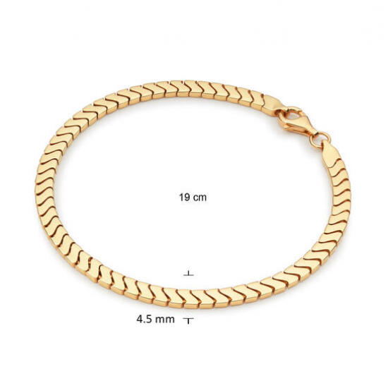 ZILVER GEEL VERGULDE ARMBAND - 42057