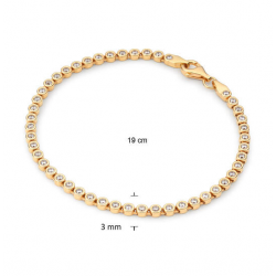 ZILVER GEEL VERGULDE ARMBAND - 42059