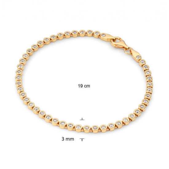 ZILVER GEEL VERGULDE ARMBAND - 42059