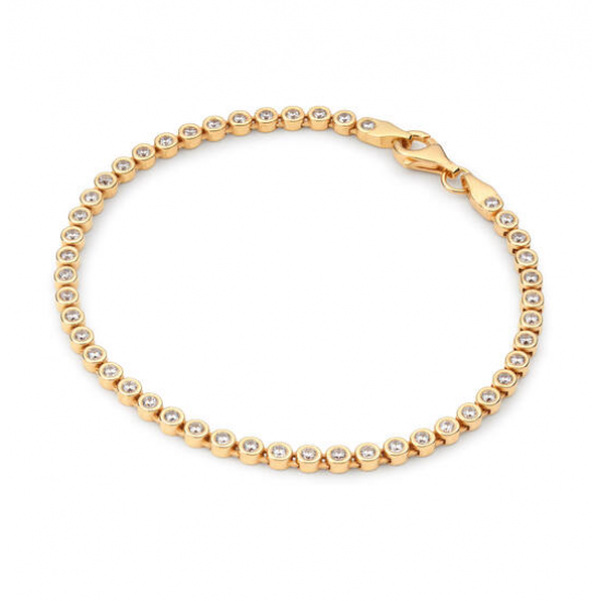 ZILVER GEEL VERGULDE ARMBAND - 42059