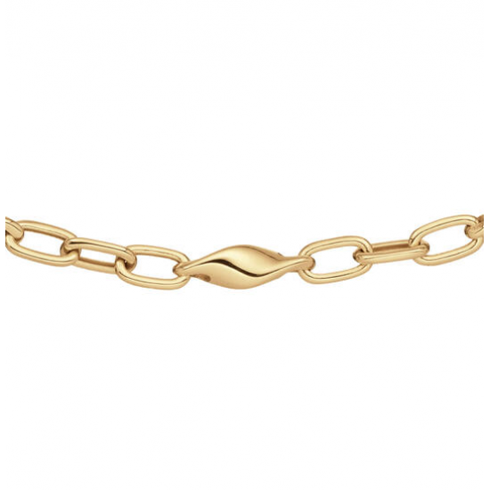 ZILVER GEEL VERGULD COLLIER - 42060