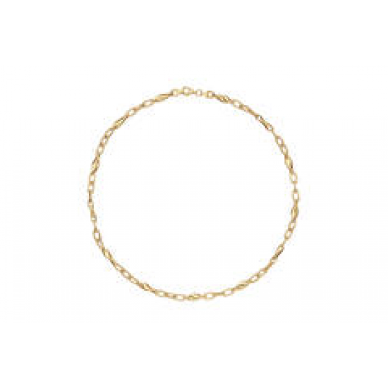 ZILVER GEEL VERGULD COLLIER - 42060