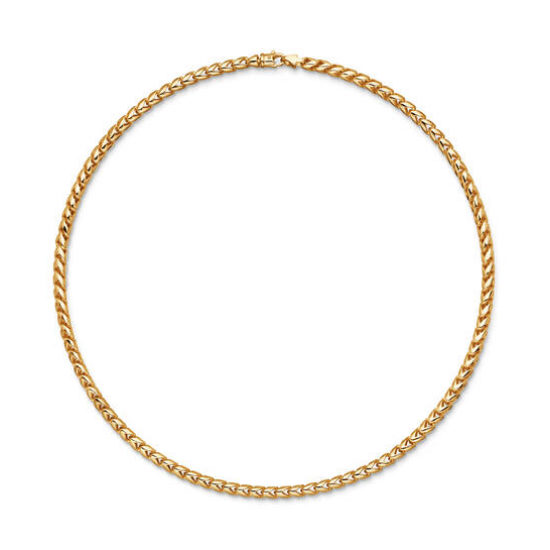 ZILVER GEEL VERGULD COLLIER - 42062