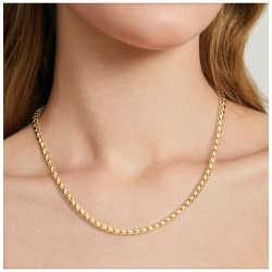 ZILVER GEEL VERGULD COLLIER - 42062