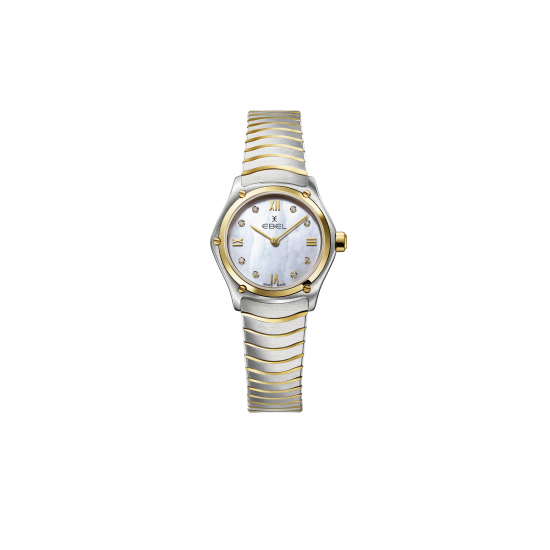 Ebel sport classic 24 mm, 18 karaat goud met diamant. - 42070