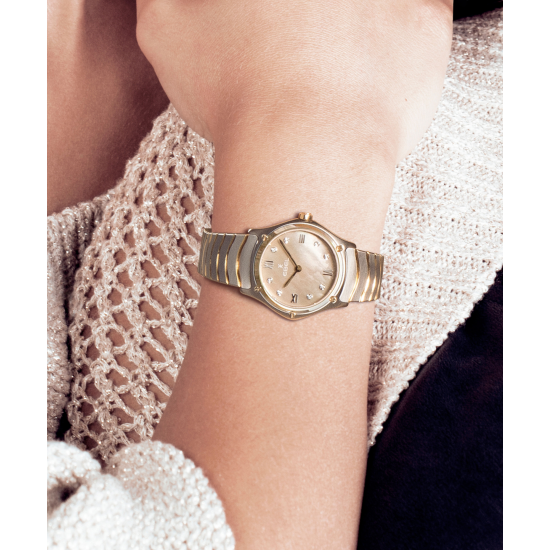 Ebel sport classic 29 mm, 18 karaat goud met diamant - 42073