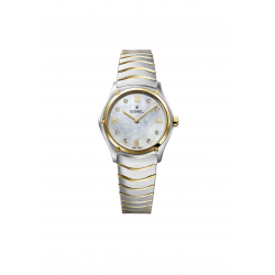Ebel sport classic 29 mm, 18 karaat goud met diamant - 42074