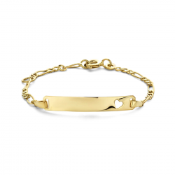 9k graveerarmband hart plaat 4,0 mm - 42107