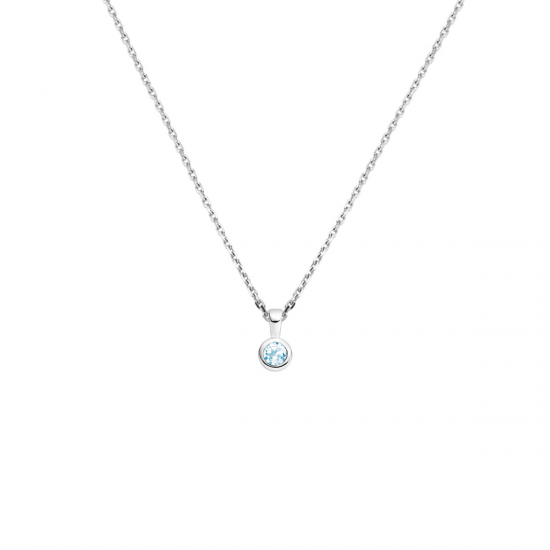 collier met geboortesteen 41 + 4 cm - 42298