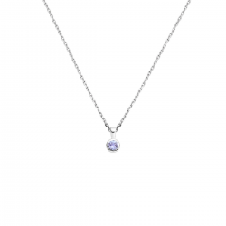 collier met geboortesteen 41 + 4 cm - 42307