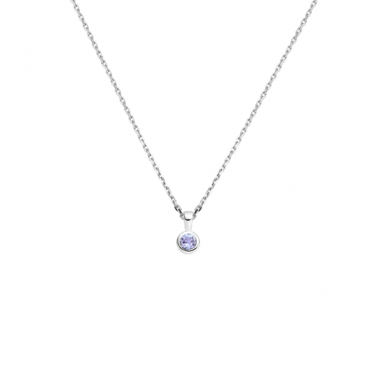 collier met geboortesteen 41 + 4 cm - 42307