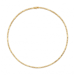 ZILVER GEEL VERGULD COLLIER - 42316