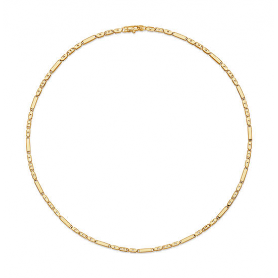 ZILVER GEEL VERGULD COLLIER - 42316