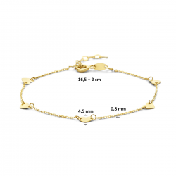 9k armband hartjes - 42334