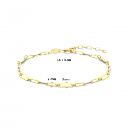 9k armband plaatjes 16 + 3 cm - 42335