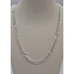 MASSIEF ZILVEREN COLLIER, 5 MM BREED, 60CM - 42353
