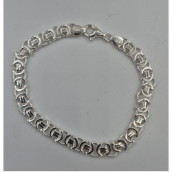 MASSIEF ZILVEREN ARMBAND , 21 CM LANG, 6.5MM BREED - 42356
