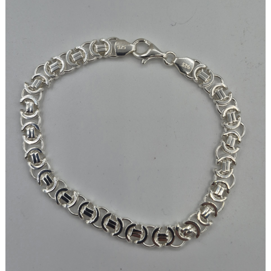 MASSIEF ZILVEREN ARMBAND , 21 CM LANG, 6.5MM BREED - 42356