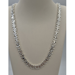 MASSIEF ZILVEREN COLLIER ,55 CM LANG, 6.5MM BREED - 42357