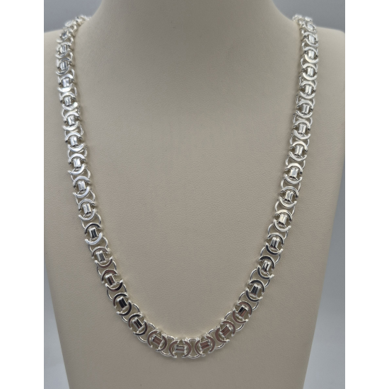 MASSIEF ZILVEREN COLLIER ,55 CM LANG, 6.5MM BREED - 42357