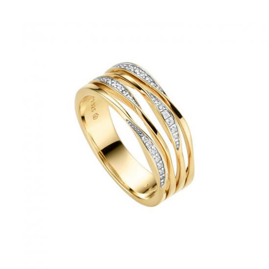 VIVENTY ZILVER VERGULDE DAMESRING - 42473
