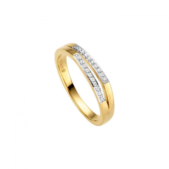 VIVENTY ZILVER VERGULDE DAMESRING - 42477