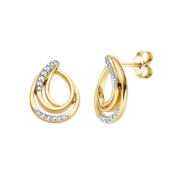 VIVENTY ZILVER VERGULDE OORSTEKERS - 42493