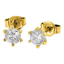 VIVENTY ZILVER VERGULDE OORSTEKERS - 42495