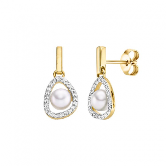 VIVENTY ZILVER VERGULDE OORSTEKERS - 42496