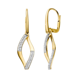 VIVENTY ZILVER VERGULDE OORHANGERS - 42498