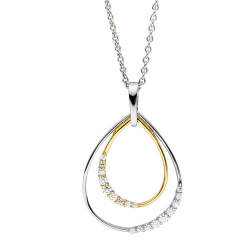 VIVENTY ZILVER VERGULD COLLIER - 42499