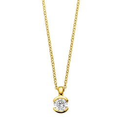 VIVENTY ZILVER VERGULD COLLIER - 42505