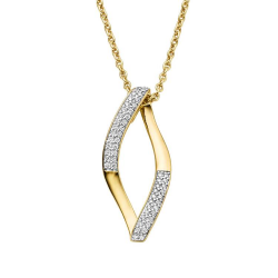 VIVENTY ZILVER VERGULD COLLIER - 42506