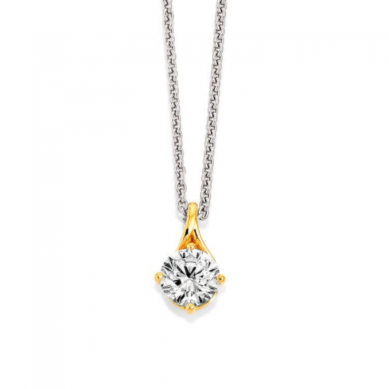 VIVENTY ZILVER VERGULD COLLIER - 42507