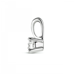 14 karaat witgouden solitair hanger met briljant 0.15 crt H/si - 42581
