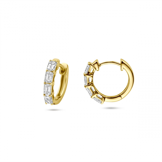 14 karaat geelgouden oorsieraden met lab grown diamant 0.80 crt. - 42585