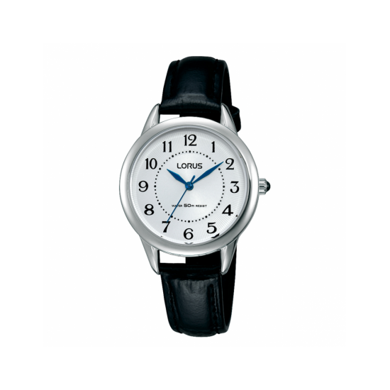 LORUS HORLOGE EDELSTAAL MET LEDEREN BAND - 39381