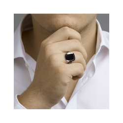 zegelring massief onyx - 41385