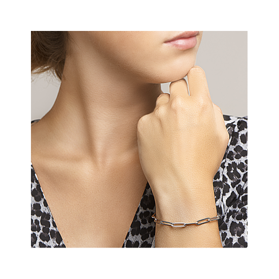 armband paperclip vierkante buis 5,0 mm 19 cm - 42635