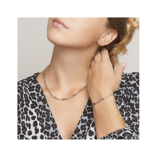 armband paperclip vierkante buis 5,0 mm 19 cm - 42635