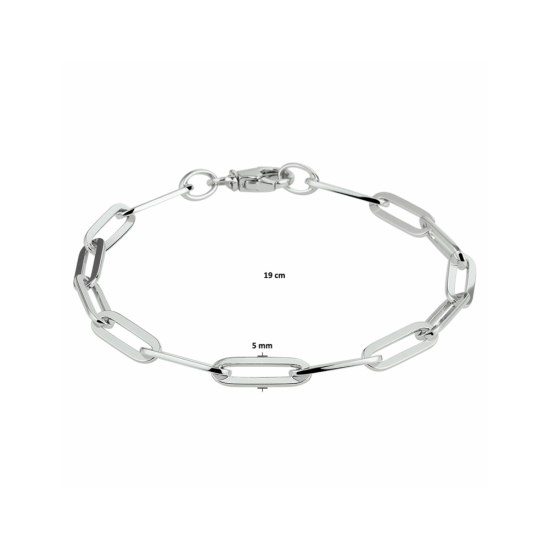 armband paperclip vierkante buis 5,0 mm 19 cm - 42635