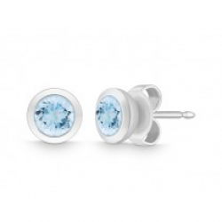OORSTEKERS MET BLAUW TOPAAS - 42650