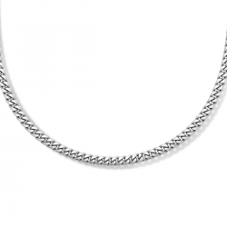 ZILVEREN COLLIER GEOXIDEERD 60 CM. - 42727