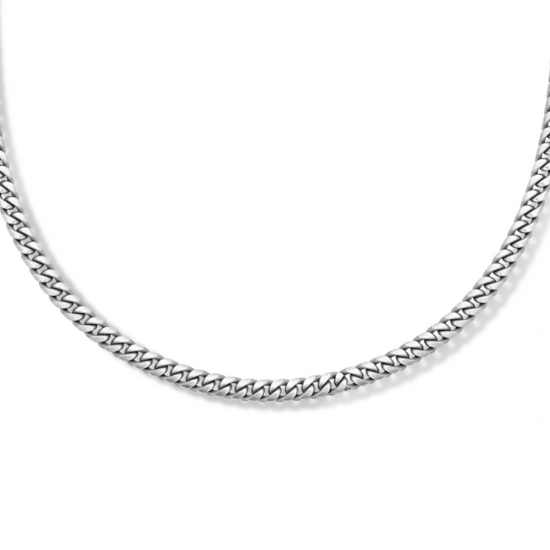 ZILVEREN COLLIER GEOXIDEERD 60 CM. - 42727