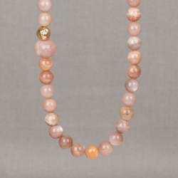 JEH COLLECTION COLLIER ROZE MAANSTEEN - 42737