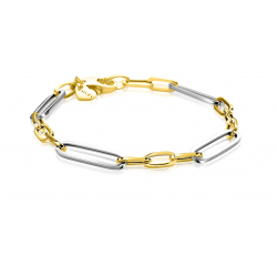 ZINZI GOLD PLATED  BICOLOR ZILVEREN ARMBAND - 42760